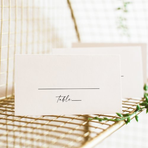 Modern Script Flat Wedding Place Card
