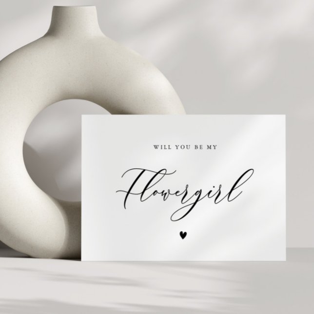 modern script flowergirl proposal card (Creator Uploaded)