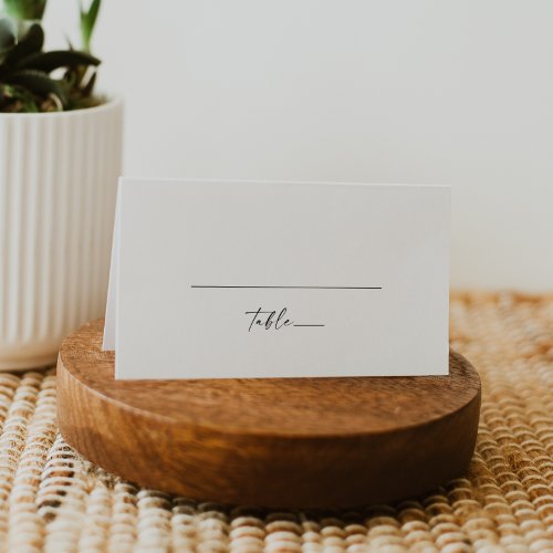 Modern Script Folded Wedding Place Card