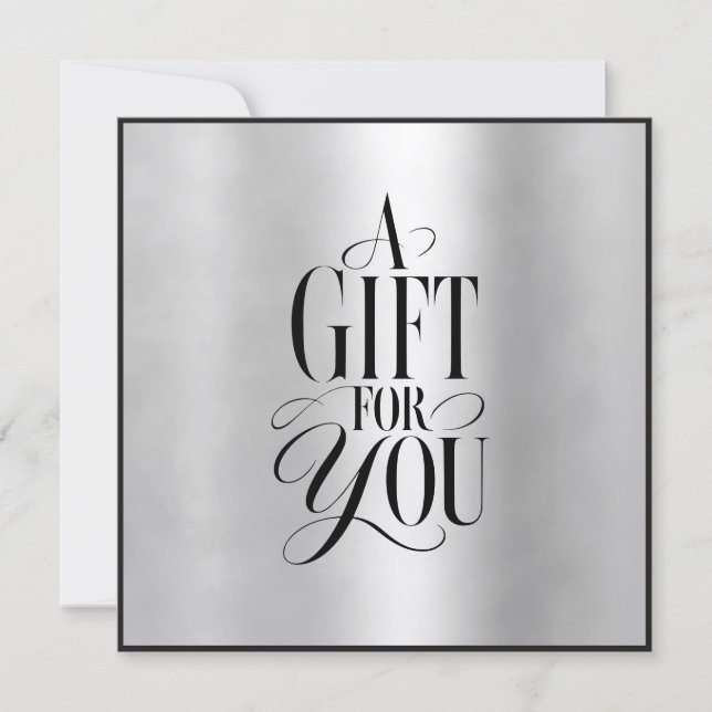 Modern Script Font Business Gift Certificate (Front)