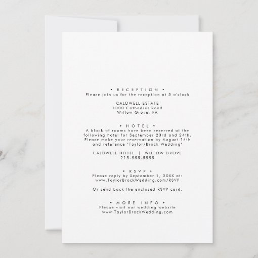 Modern Script Formal Grooms Parents Wedding Invitation | Zazzle