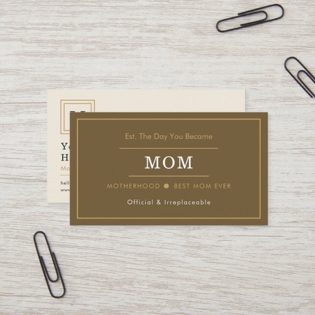 Modern Script	Funny Invitation | best mom ever (Front/Back In Situ)