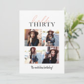 Modern script & geometric 30th birthday multiphoto (Standing Front)