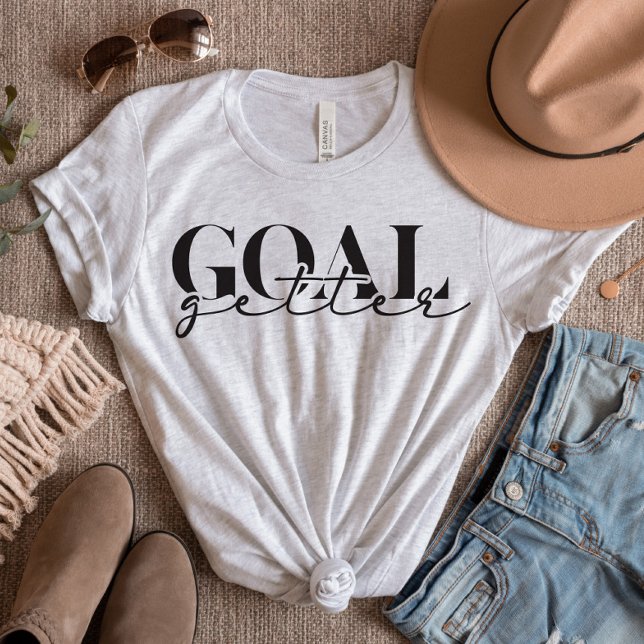 Modern Script Goal Getter T-Shirt (Creator Uploaded)