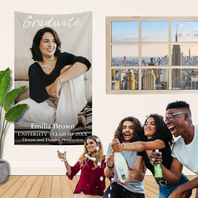 Modern Script Grad Photo Banner   (Creator Uploaded)