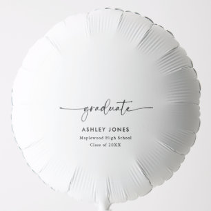 Modern Script Graduate Graduation Party Balloon