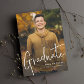 Modern Script Graduate Simple Photo Graduation Announcement