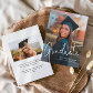 Modern Script Graduate Simple Photo Graduation Announcement