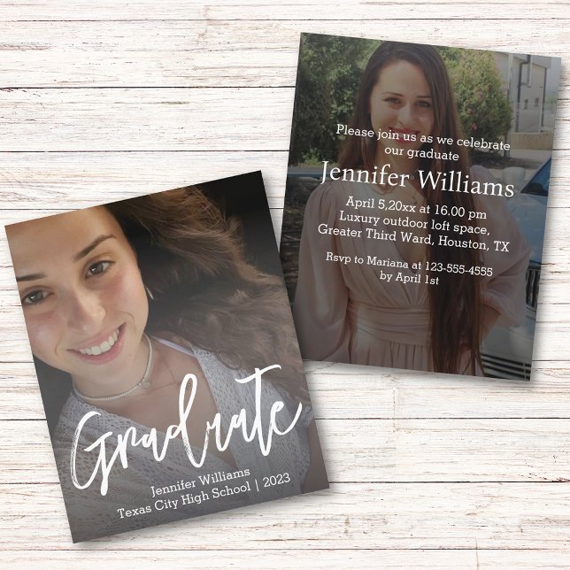 modern script graduation 2026 photo invitation (Creator Uploaded)