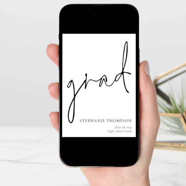 Modern Script  Graduation Announcement (Front Digital)