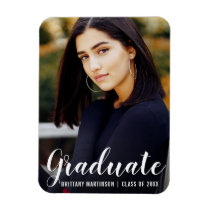 Modern Script Graduation Announcement Photo Magnet Modern Script Graduation Announcement Photo Magnet