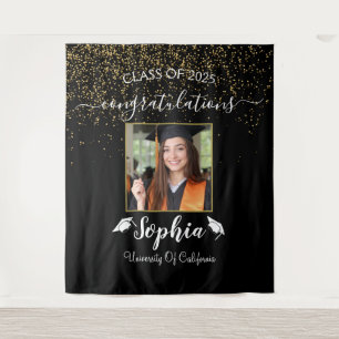 Modern Script Graduation Backdrop Graduate Photo