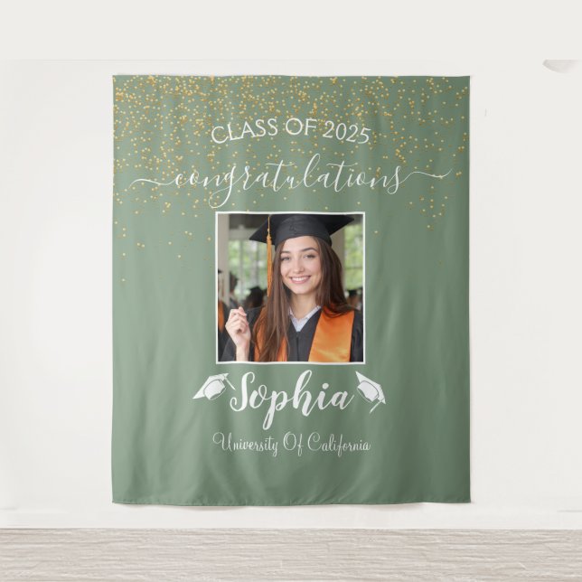 Modern Script Graduation Backdrop | Graduate Photo (Front)
