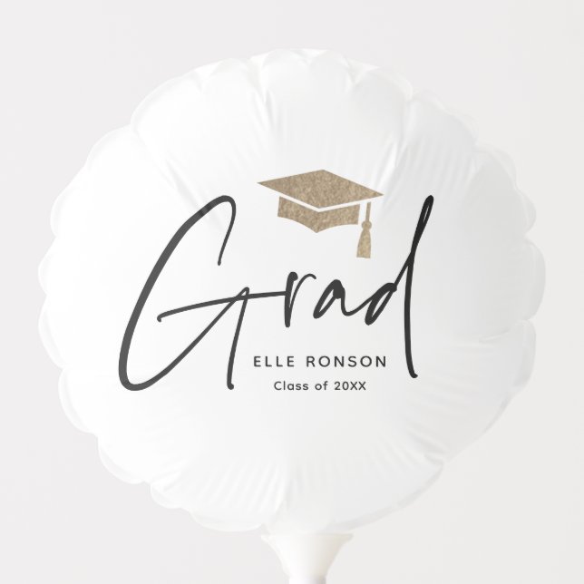 Modern Script Graduation  Balloon (Front)