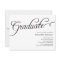 Modern Script Graduation Invitation - Black