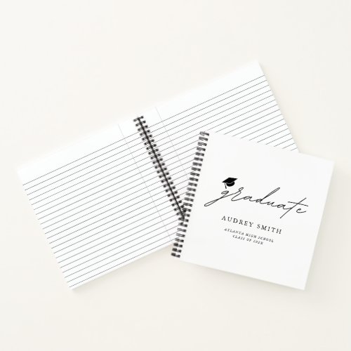 Modern Script Graduation Party Guest Book