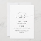 Modern Script Graduation Party Invitation (Front)