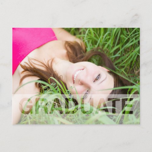 Modern Script Graduation Photo Announcement