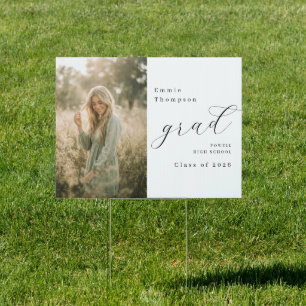 Modern Script Graduation Photo Sign