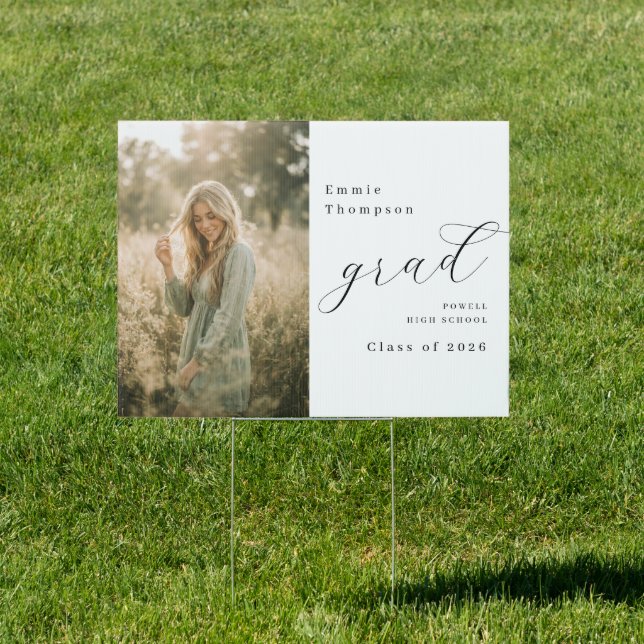 Modern Script Graduation Photo Sign (Insitu)