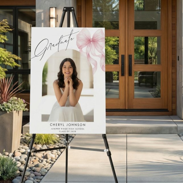 Modern Script Graduation Photo Welcome Sign (Creator Uploaded)