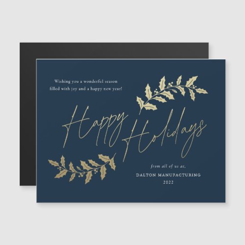 Modern Script Happy Holidays Business Holiday Card