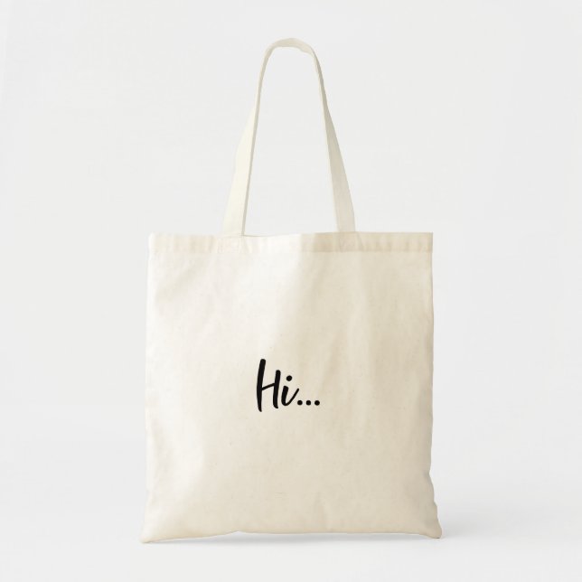 Modern Script | Hello Minimalist Stylish Design Tote Bag (Front)