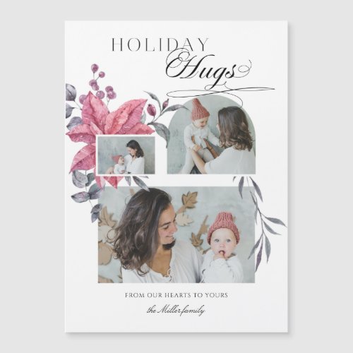 Modern Script Holiday Hugs 3_Photo Floral