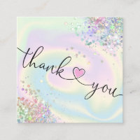 modern script holographic thank you for your order
