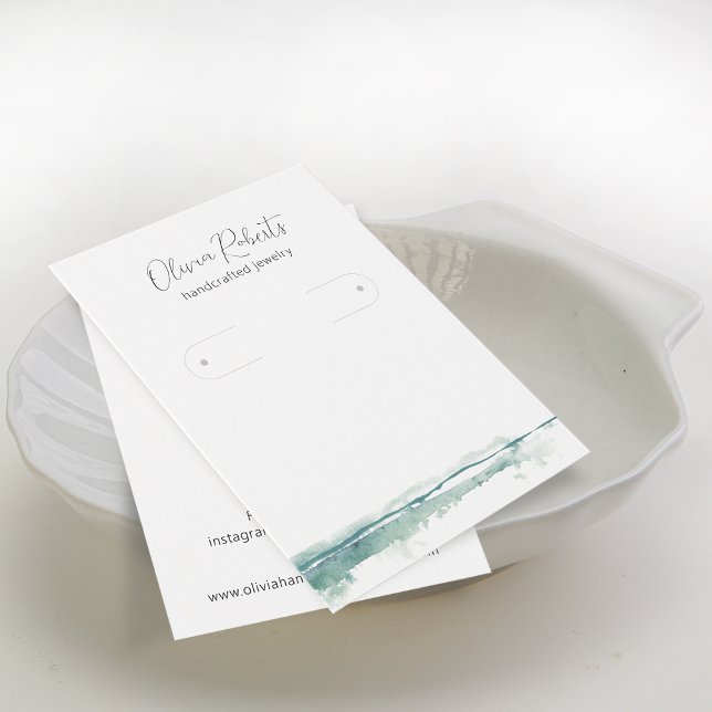 Modern Script Hoop Earrings Display Card (Modern Script Hoop Earrings Display Card)