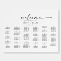 HARLOW Our Favorite People Seating Chart 24x36 Foam Board, Zazzle