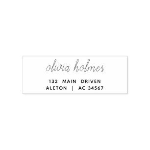 Modern Script   Informal Personalized Name Address Self-inking Stamp