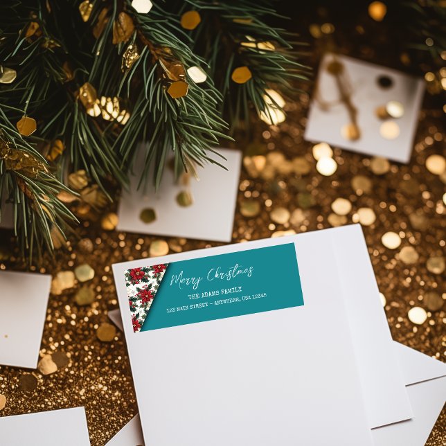 Modern Script Lettering Merry Christmas Label (Creator Uploaded)