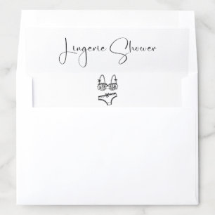 Modern Script Lingerie Shower Envelope Liner