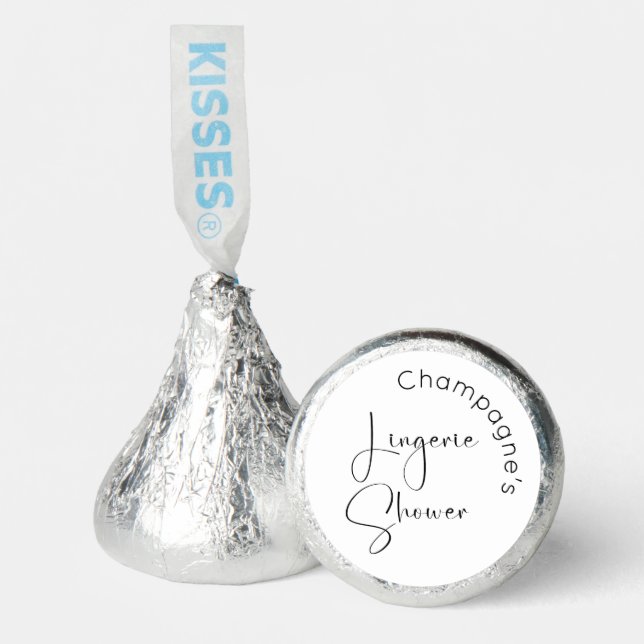 Modern Script Lingerie Shower Hershey®'s Kisses® (Front)