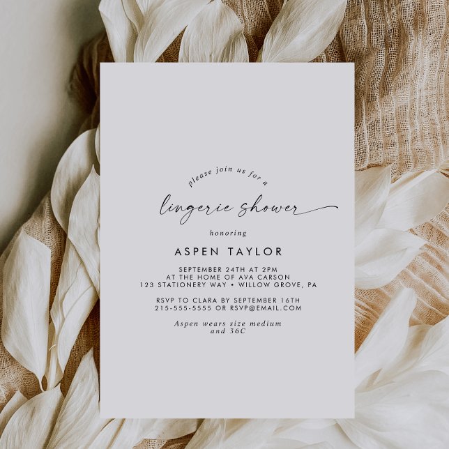 Modern Script Lingerie Shower Invitation (Creator Uploaded)