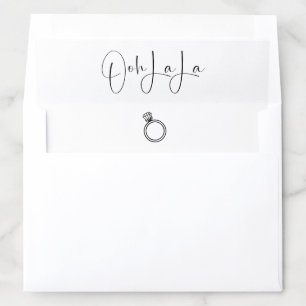 Modern Script Lingerie Shower Ooh La La Envelope Liner