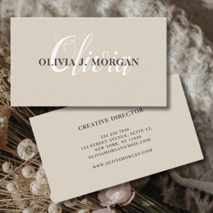 Modern script logo minimal professional name business card