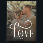 Modern Script Love Custom Engaged Couples Photo Magnet<br><div class="desc">Celebrate your engagement with this Modern Script Love Custom Engaged Couples Photo Magnet, designed with a clean minimalist layout and soft modern script. Featuring your favorite couple’s photo, this magnet adds a romantic personal touch to your fridge, office board, locker, or any magnetic surface. Perfect as an engagement announcement keepsake,...</div>