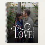 Modern Script Love Custom Engaged Couples Photo Planner<br><div class="desc">Stay organized while celebrating your love story with this Modern Script Love Custom Engaged Couples Photo Planner. Designed with clean minimal lines, elegant flowing script, and your favorite couple photo, this planner blends modern style with heartfelt personalization—perfect for engagement planning, wedding to-dos, everyday scheduling, or as a stylish keepsake. Whether...</div>