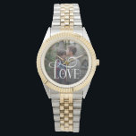 Modern Script Love Custom Engaged Couples Photo Watch<br><div class="desc">Celebrate your love story with this Modern Script Love Custom Engaged Couples Photo Watch, featuring your favorite engagement or couple’s photo beautifully displayed on the watch face. Designed with a clean, modern aesthetic and elegant script lettering, this personalized watch becomes more than just an accessory- it becomes a daily reminder...</div>