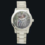 Modern Script Love Custom Engaged Couples Photo Watch<br><div class="desc">Celebrate your love story with this Modern Script Love Custom Engaged Couples Photo Watch, featuring your favorite engagement or couple’s photo beautifully displayed on the watch face. Designed with a clean, modern aesthetic and elegant script lettering, this personalized watch becomes more than just an accessory- it becomes a daily reminder...</div>