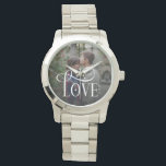 Modern Script Love Custom Engaged Couples Photo Watch<br><div class="desc">Celebrate your love story with this Modern Script Love Custom Engaged Couples Photo Watch, featuring your favorite engagement or couple’s photo beautifully displayed on the watch face. Designed with a clean, modern aesthetic and elegant script lettering, this personalized watch becomes more than just an accessory- it becomes a daily reminder...</div>
