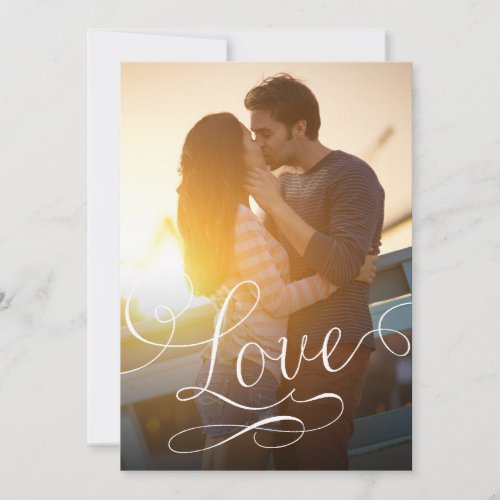 Modern Script Love Romantic Photo Save The Date