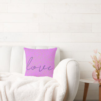 Modern Script Love Throw Pillow