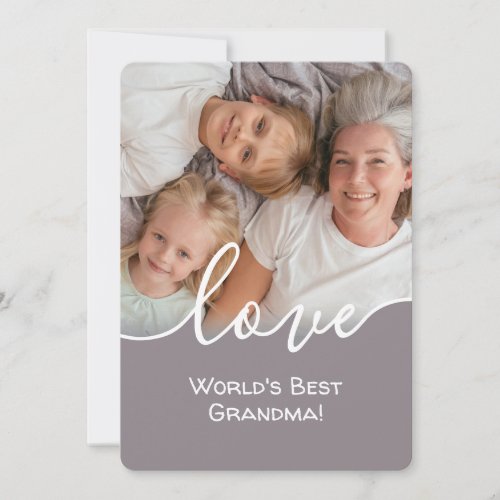 Modern Script Love Your Grandma Mothers Day Card