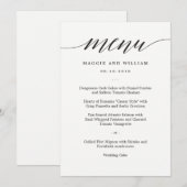 Modern Script Menu Card | Zazzle