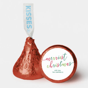 Modern Script "Merriest Christmas" Hershey®'s Kisses®