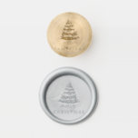 Modern Script Merry Christmas Tree Wax Seal Stamp<br><div class="desc">Modern Script Merry Christmas Tree</div>
