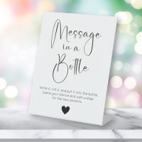 Modern Script Message In A Bottle Baby Shower